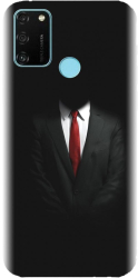 Husa din silicon compatibila cu Huawei Honor 9A - model Mystery Man In Suit 