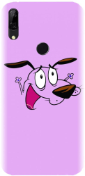 Husa din silicon compatibila cu Huawei Honor 9X - model Courage The Cowardly Dog 