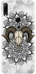 Husa din silicon compatibila cu Huawei Honor 9X - model Tatoo Art Goat 