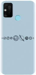 Husa din silicon compatibila cu Huawei Honor Play 9A - model Planets 