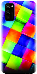 Husa din silicon compatibila cu Huawei Honor V30 Pro - model 3D Geometric Colorfull 