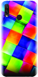Husa din silicon compatibila cu Huawei Nova 3 - model 3D Geometric Colorfull 
