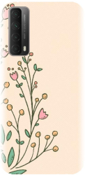 Husa din silicon compatibila cu Huawei P Smart 2021 - model Flori Mici 
