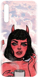 Husa din silicon compatibila cu Huawei P Smart S - model Trippy Evil Mode 