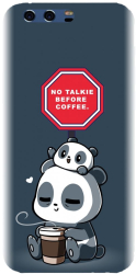 Husa din silicon compatibila cu Huawei P10 - model Panda Coffe 