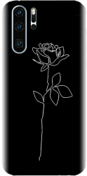 Husa din silicon compatibila cu Huawei P30 Pro - model Black Rose 