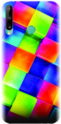 Husa din silicon compatibila cu Huawei P40 Lite E - model 3D Geometric Colorfull 