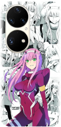 Husa din silicon compatibila cu Huawei P50 Pro - model Anime Zero Two 