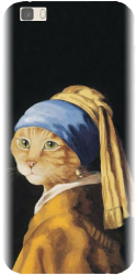 Husa din silicon compatibila cu Huawei P8 Lite - model Cat With A Pearl Earring 