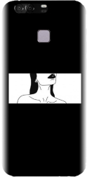 Husa din silicon compatibila cu Huawei P9 - model Line Art Buze Negre 