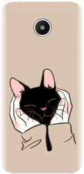 Husa din silicon compatibila cu Huawei Y330 - model Th Black Cat In Hands 