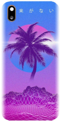 Husa din silicon compatibila cu Huawei Y5 2019 - model Vaporwave Palm 