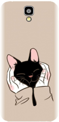 Husa din silicon compatibila cu Huawei Y5 - model Th Black Cat In Hands 