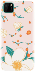 Husa din silicon compatibila cu Huawei Y5p - model Floral 