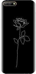 Husa din silicon compatibila cu Huawei Y6 2018 - model Black Rose 