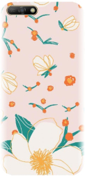 Husa din silicon compatibila cu Huawei Y6 2018 - model Floral 