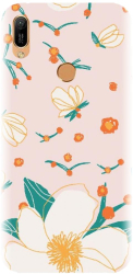 Husa din silicon compatibila cu Huawei Y6 2019 cu amprenta PRIME - model Floral 