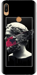 Husa din silicon compatibila cu Huawei Y6 2019 cu amprenta PRIME - model Smoking Sculpture 