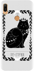 Husa din silicon compatibila cu Huawei Y6 2019 cu amprenta PRIME - model Tarot The Emperor 