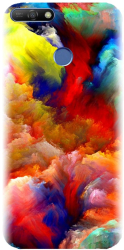Husa din silicon compatibila cu Huawei Y6 Prime 2018 / fingerprint - model Oil Painting Colorful Str 
