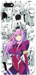 Husa din silicon compatibila cu Huawei Y6 Pro 2017 - model Anime Zero Two 