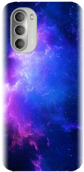 Husa din silicon compatibila cu Motorola Moto G51 5G - model Purple Space Nebula 