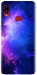 Husa din silicon compatibila cu Samsung Galaxy A10s - model Purple Space Nebula 