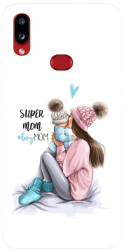 Husa din silicon compatibila cu Samsung Galaxy A10s - model Super mama 