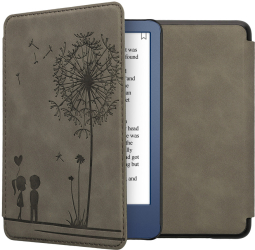 Husa kwmobile pentru Amazon Kindle 2022 Piele ecologica Gri 59990.02 