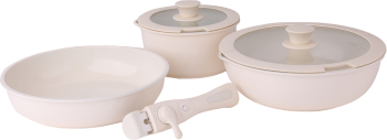 Set vase de gatit Zilan ZLN0965 din 8 piese 5 straturi de material compatibil cuptor 