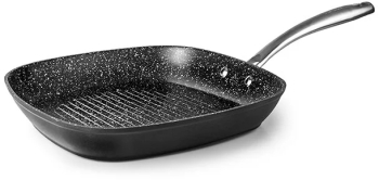 Tigaie grill Ibili Quarzo aluminiu forjat 28x28x4 cm negru/argintiu 