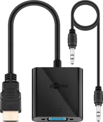 Adaptor HDMI tata/VGA mama +audio 3.5 mm Goobay 