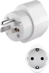 Adaptor Schuko Type F CEE 7/3 3250W 15A mama la tata SUA JAPONIA Type B NEMA 5-15 3-pin alb 45355 Goobay 