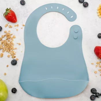Baveta din silicon appekids - aqua blue 