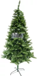 Brad artificial de Craciun clasic pentru interior/exterior inaltime 150 cm diametru 88 cm 437 ramuri Flippy verde suport metalic inclus 