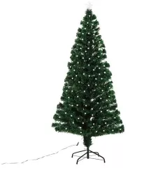 Brad Artificial de Craciun Flippy 1.80 m inaltime Verde Becuri Led incluse in ramuri Diametru inferior 137 cm Interior/ Exterior 