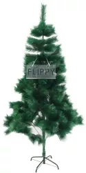 Brad artificial de Craciun tip pin clasic pentru interior/exterior inaltime 150 cm Flippy verde suport metalic inclus 