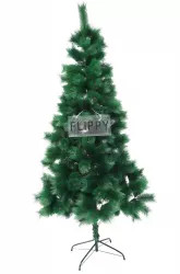 Brad artificial de Craciun tip pin inaltime 210 cm diametru 115 cm 350 ramuri cu ace 3D 12 cm Flippy verde suport metalic inclus 