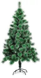 Brad artificial de Craciun tip pin nins pentru interior/exterior inaltime 150 cm Flippy verde suport metalic inclus 