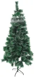 Brad artificial de Craciun tip pin nins pentru interior/exterior inaltime 210 cm Flippy verde suport metalic inclus 