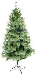 Brad artificial de Craciun tip pin pentru interior/exterior inaltime 150 cm diametru 92 cm 400 ramuri Flippy verde suport metalic inclus 