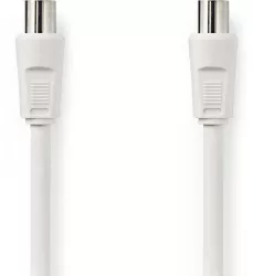 Cablu 10m Coaxial tata - Coaxial mama alb Nedis 