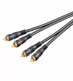 Cablu 2x RCA 10m OFC dublu ecranat Goobay 