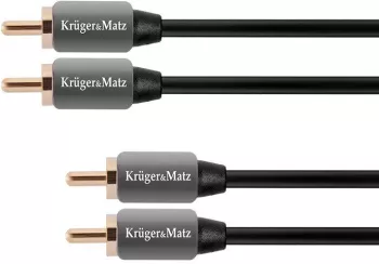 Cablu 2x RCA - 2x RCA 1.8m Audio Profesional Kruger&Matz 