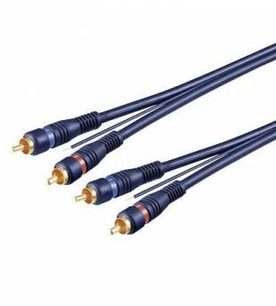 Cablu 2x RCA la 2x RCA cu remote 5m OFC dublu ecranat Goobay