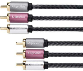 Cablu 3x RCA - 3RCA 1.8m Audio Profesional Kruger&Matz