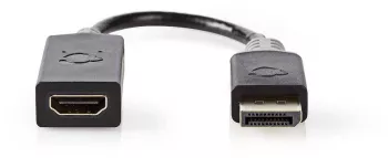 Cablu adaptor 4K DisplayPort v1.2 tata - HDMI mama 0.2m gri Nedis 