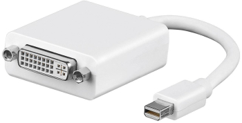 Cablu adaptor mini DisplayPort la DVI-I 24+5 PL alb Goobay 