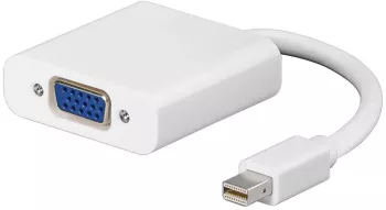 Cablu adaptor mini DisplayPort tata la VGA mama alb Goobay 