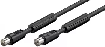 Cablu antena Coaxial tata - Coaxial mama 2.5m negru Goobay 